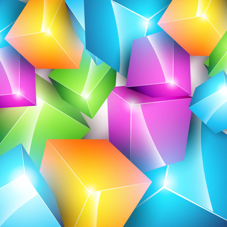 free vector Vector Colorful Cube Background